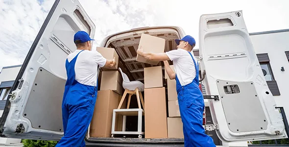 Movers loading a truck with expert loading services in Granger, IN.
