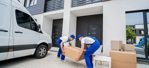 Truck delivering single item in Elkhart, IN.